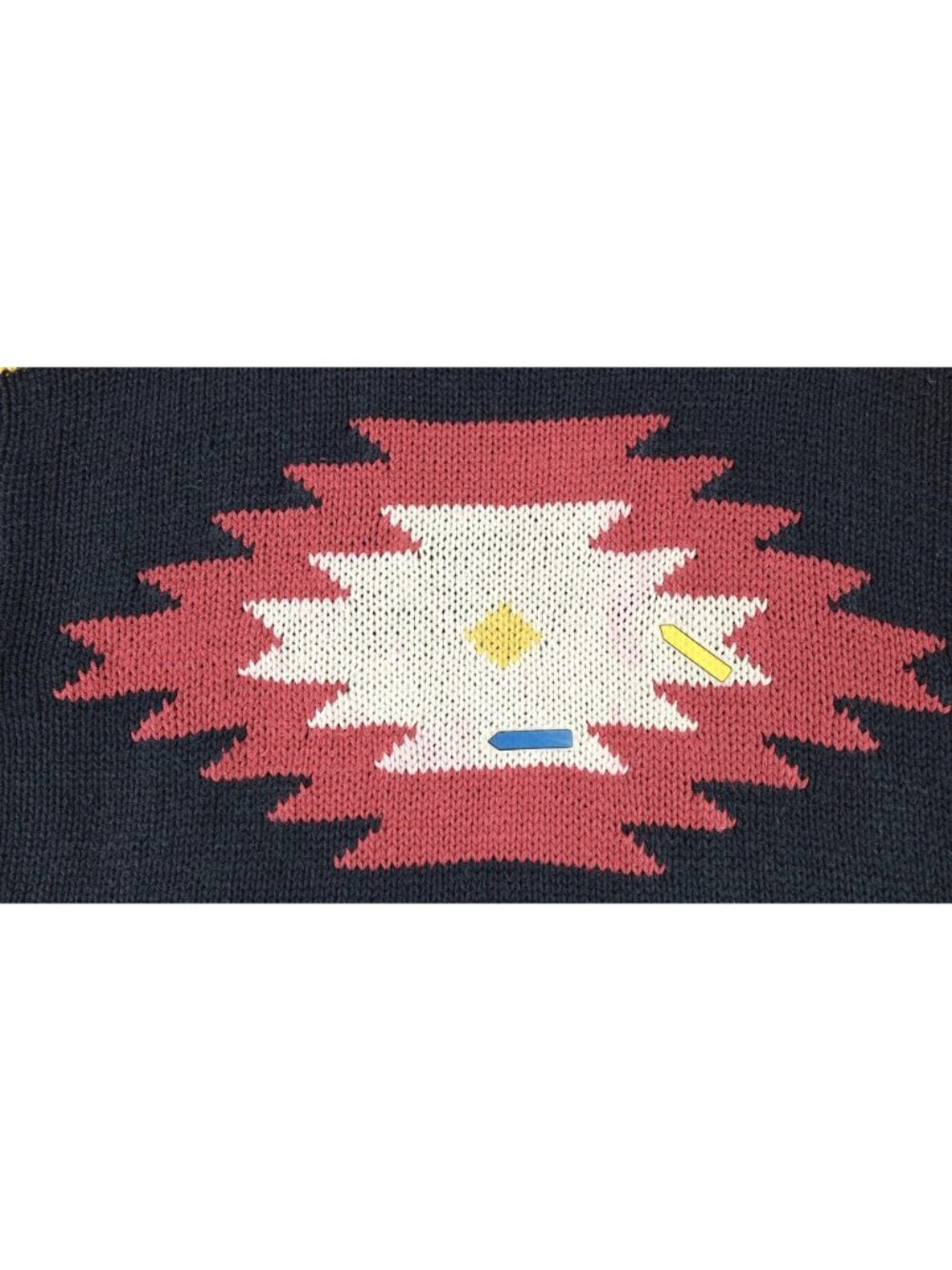 Vintage Sakura Sport Sweater Geometric Aztec Southwest Knit Blue Women's Large - Picture 8 of 8